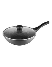 [The Cooks Collective] Classic Non-Stick Wok with Lid 28cm in Black