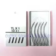 10 Orange 151X1 TLX1 Curved Sewing Needles For Singer 246, 246K Class Overlock