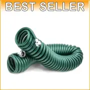 Heavy Duty Self-Recoiling Garden Hose - 3/8-Inch, Tangle-Free Watering Solution