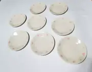 Vintage Corelle FOREVER YOURS Set of 8 Dessert Sandwich Bread Toast Plates USA
