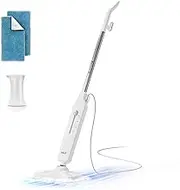 MIUI Steam Mop, Hard Floor Cleaner, Steam Cleaner with 2 Dirt Grip Pads, Lightweight, Safe for Tile, Hardwood, Stone, Laminate, Machine Washable