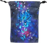 Tarot Bag - Drawstring Coin Case, 5.12x7.09 Inch Butterfly Pattern Gift Bags | Tarot Card Case, Tarot Card Bag, Rune Bags Bag, Single Attribute, riferimento alla descrizione, Please refer to