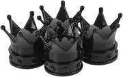 HEALEEP 4pcs Covers Crown Air Valve Caps for Tires Automotive Valve Stem Covers Universal Tire Caps for Cars Trucks and Suvs