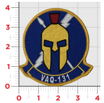 NAVY VAQ-131 LANCERS EA-18 SQUADRON EMBROIDERED HOOK & LOOP PATCH