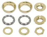 BOTTOM BRACKET SET 1/PIECE CRANK 5/16X9 24TPI GOLD