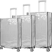 [LimCryspp] 3Pcs Luggage CoversClear PVC Luggage Travel Suitcase Cover Protectors Luggage ProtectorCoverfor 30 Inch Luggage Dustproof Clear Suitcase Cover 20+24+28inch for Luggage Travelling