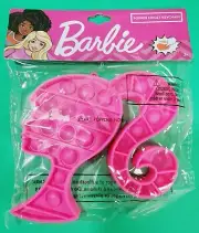 NEW 2021 Barbie Pink Fidget Popper Keychain Backpack Clip Sensory Toy Mattel HER