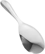 SOLUSTRE Stainless Steel Rice Paddle Compact Rice Spoon for Easy Serving High Temperature Resistant Kitchen Tool Comfortable Grip Dishwasher Safe for Home Cooking