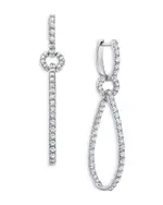 Bloomingdale's Fine Collection Diamond Micro Pave Drop Earrings in 14K White Gold, 2.0 tcw