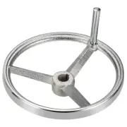 Rotary Handwheel 200mm 8" Diameter Cast Iron Chrome Plated with Handle