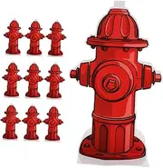 Gatuida Pet Potty Training Tool 10pcs Fire Hydrant Sticker Dog Urine Post Puppy Pee Pad Trainer Pee Pad Supplies for Indoor Outdoor