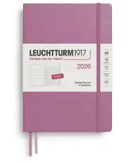 [LEUCHTTURM1917] Weekly Planner Notebook Medium A5 2026 in Dusty Rose