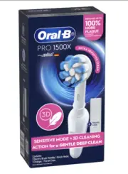 Oral-B Pro 1500X Sensitive Clean Electric Toothbrush. RRP$129.