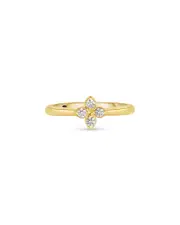 Roberto Coin 18K Yellow Gold Love in Verona Diamond Flower Ring