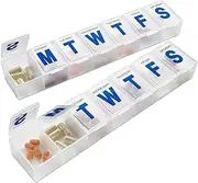 MEDca Weekly Pill Organizer, 7-Day Pill Planner Extra Large, 2 packs