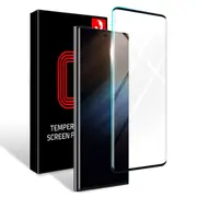 Tough On Full Tempered Glass Screen Protector for Galaxy S22 Ultra (5G) - Black