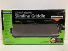 Presto Ceramic 22-inch 07062 Electric Griddle with removable handles, Black