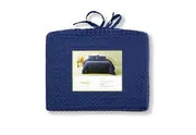 VERNA Blue Quilt Cover Set - Queen
