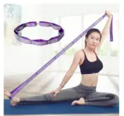 sport Yoga Pull Strap Belt Polyester Latex Elastic Dance Stretching Band Loop 14