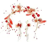 [TOVINANNA] 1 Set Hair Accessories Headband Earrings Bride Headdress Bridal Hair Accessories Bride Wedding Headdress Bridal Red Headband Bride Headband Bridal Headband Wedding Hair Accessories