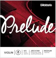 D'Addario Prelude Violin Single A String, 4/4 Scale, Medium Tension