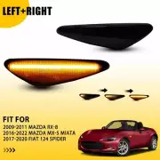 Smoke 2X LED Dynamic Light Side Marker Signal Lamp For Mazda 2016-22 MX-5 Miata (for: Mazda)
