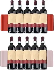 2PCS Fridge Beverage Mat, Silicone Bottle Stacking Mat, Stylish Fridge Wine Mat, Anti Slip Wine Bottle Holder, Stackable Wine Soda Can Organizer Mat, Bottle Organizer for Refrigerator Organization