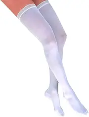 JOBST Jobst Anti-Embolism Closed Toe Thigh Highs W/Silicone Band - 18 Mmhg White Large