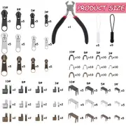 275 Pcs Zipper Repair Kit Replacement Zipper Pull Replacement Zipper Slider S CR
