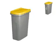 Waste Bin Ecosystem 25 Liters Lid Yellow Stefanplast