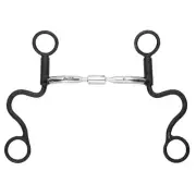 JK BAR H EQUINE Western Antique Short Shank Bit with Comfort Mouthpiece &