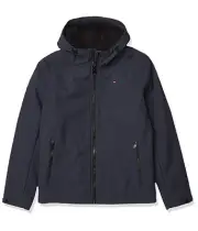 Tommy Hilfiger Hooded Soft Shell Sherpa Lined Performance Outerwear Blue Small