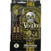 Harrows Voodoo 21g Steel Tip Brass Darts Knurled Barrel/Marathon Gold Flights