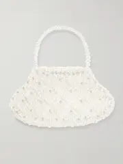 [Clio Peppiatt] Clio Peppiatt - Scallop Embellished Tulle Tote - Ivory - One size One size Ivory