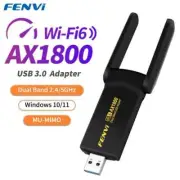 WiFi 6 AX1800 USB 3.0 Adapter Dual Band 2.4G/5Ghz USB Receiver