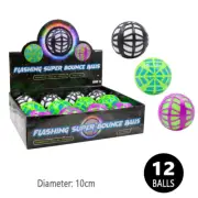 12x Flashing Bounce Balls Stress Relief Squeeze Throw Fidget Toys Kids Adult
