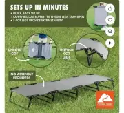 Ozark Trail Camping Folding Cot bed Gray Adult Sleeping Portable