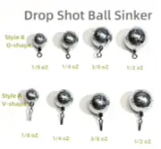 10 Pcs Drop Shot Ball Fishing Sinker in Various Size Style / Weight - Select