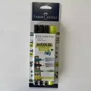 Faber Castell Journaling Art Pitt Artist Pen 4 Pcs India Ink brush/fine/chisel