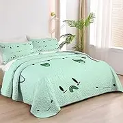 Allenjoy Twin Size Questing Duo Quilt Bedspreads Land of Ooo Explorer Bed Set Bedding Coverlet Fabric Washable with 1 Pillow Sham SC00318-007