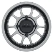 MR409 Bead Grip 15x7 / 4+3/13mm Offset / 4x156 / 132mm CB Steel Grey Wheel