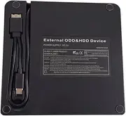 CAXUSD USB Typec External DVD Drive External Cd Drive for Notebook Portable Cd Player Black High Accuracy
