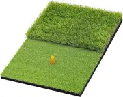 Shock Absorbent Golf Hitting Mat with Soft Base with Rubber Tee,Portable Golf
