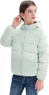 [maoo garden] Girls Puffy Down Jacket Large Kids Winter Lightweight Water-Repellent Packable Coat