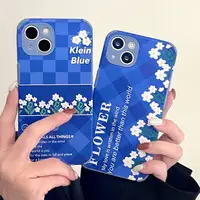 在飛比找樂天市場購物網優惠-日系藍色格紋拼接花朵小羊皮華為暢享10手機殼軟全包榮耀8X硅