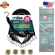 41'' EPDM Rubber Bungee Straps with S-Hooks for Boats & Transporting Cargo
