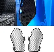 BILLFARO 2Pcs Black Side Intake Mesh Grilles Insert,OEM Style Aluminum Driver and Right Passenger Side Radiator Air Intake Vent Guards Accessories for Corvette C8 Stingray Z51 Convertible/HTC 2020+