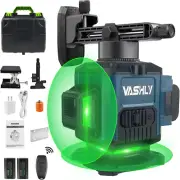 Laser Level Self Leveling, 12 Line Laser Level, 3 X 360° Green Cross Line Lazer