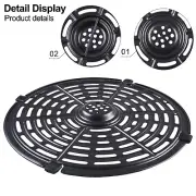Rust Resistant Air Fryer Grill Pan NonStick Carbon Steel Replacement Tray