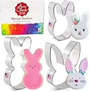 Ann Clark Easter Bunny Cookie Cutters - 3-Pc. Set Made in USA: Rabbit, Baby Bunny Head